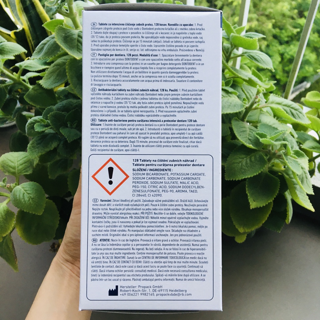 Viên sủi làm sạch răng giả và niềng răng có thể tháo rời Dontodent