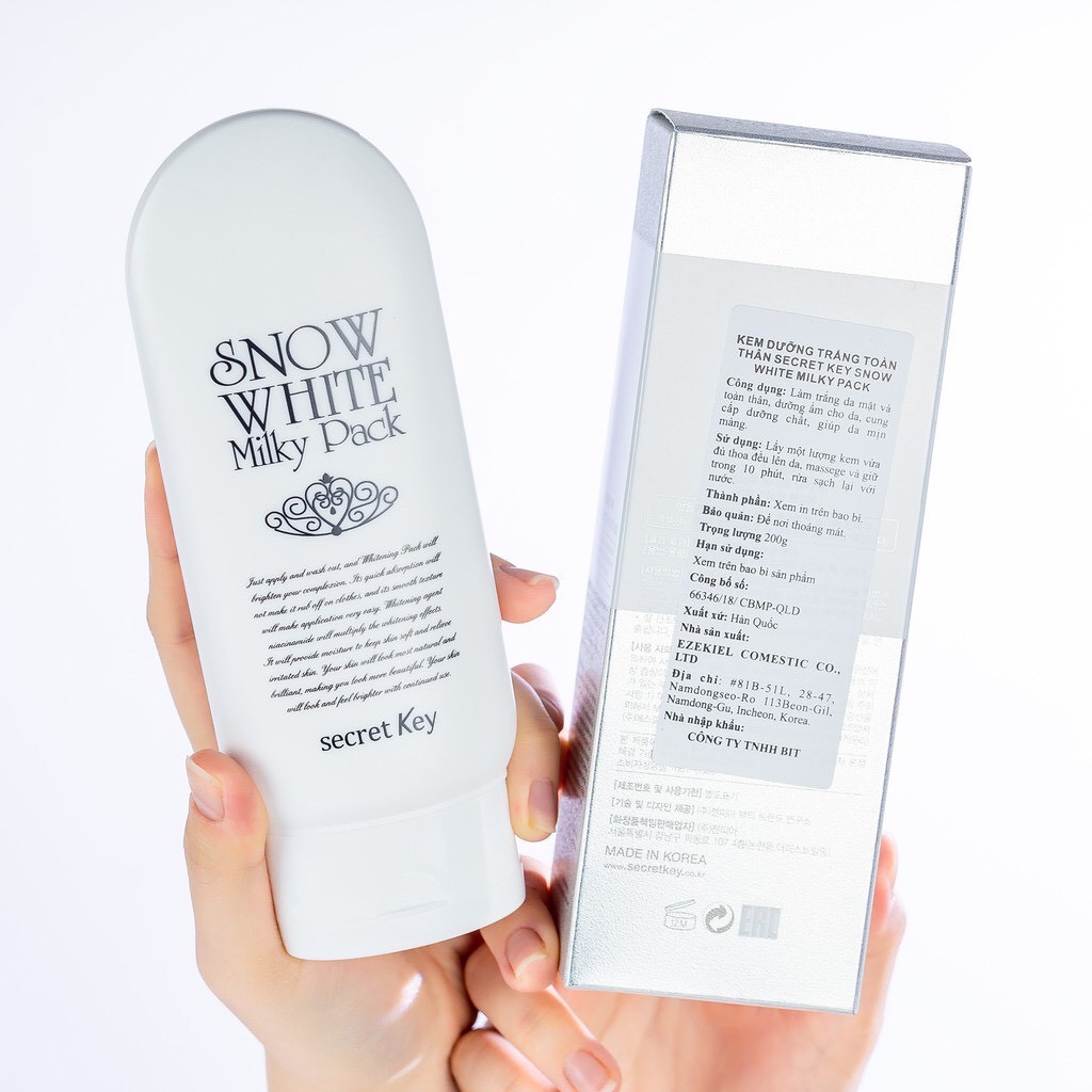 [Ủ LÀ TRẮNG] Kem dưỡng trắng da mặt và body cao cấp- Snow White Milky Pack | BigBuy360 - bigbuy360.vn
