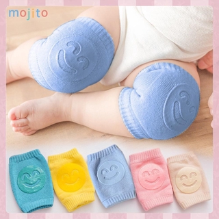 (Hàng Mới Về) 1 Cặp Đệm Đầu Gối In Hình Mặt Cười Bằng Cotton Cho Trẻ Sơ Sinh Tập Bò