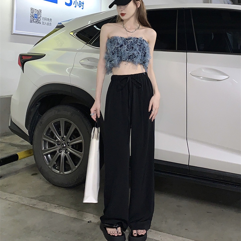 Quần ỐNg RộNg Lưng Cao ThờI Trang Cho Nữ