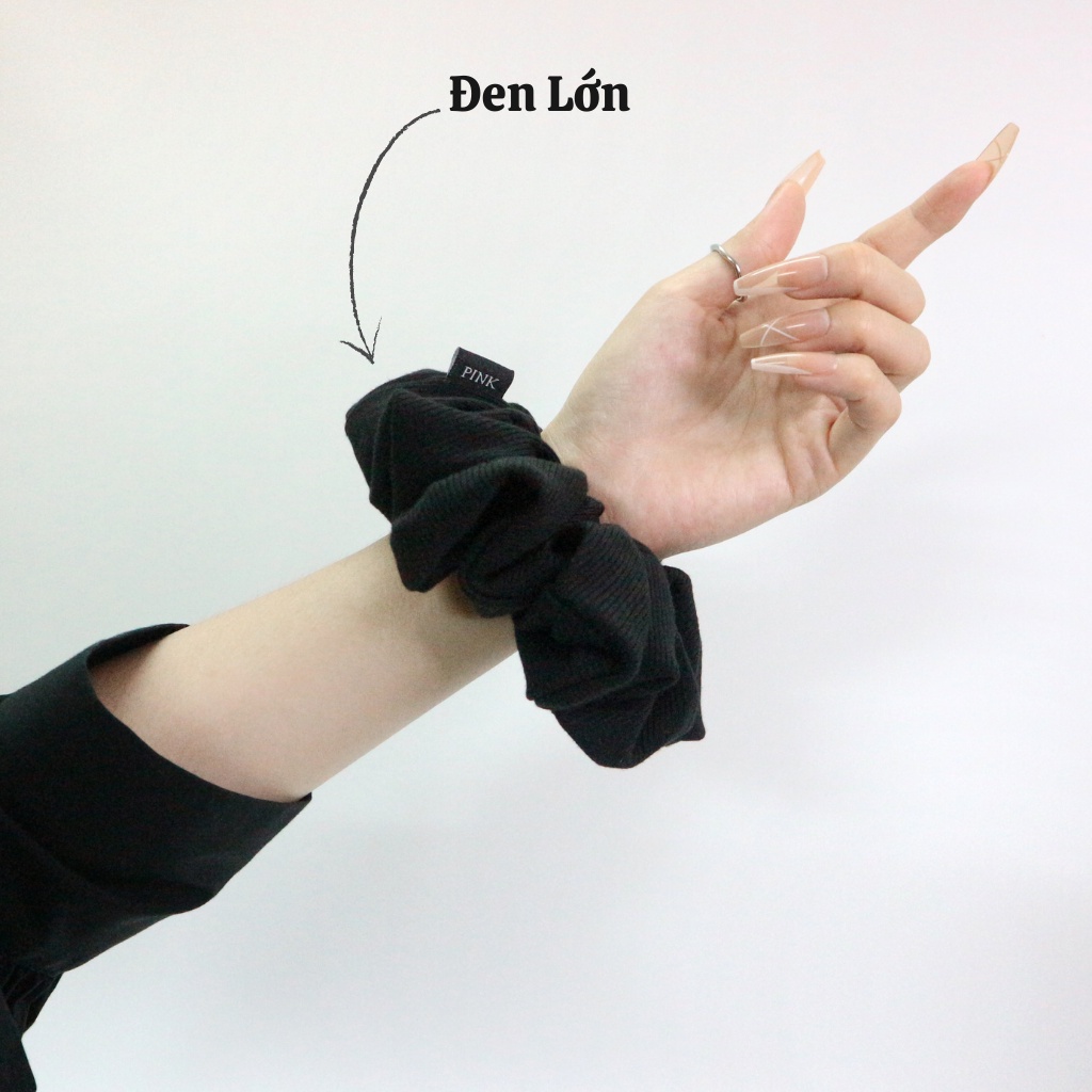 Scrunchie Dây Cột Tóc Thun Gân