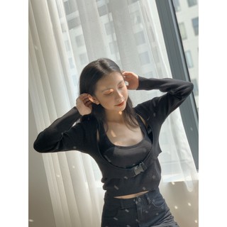 Set áo len mỏng cài đai nhựa 449 SET63 1994closet