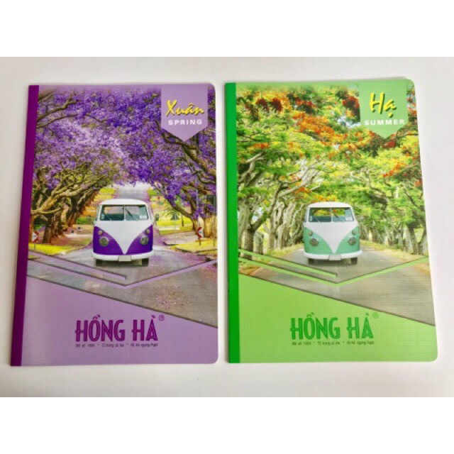 [MẪU MỚI] Vở kẻ ngang hồng hà 4 mùa 72 trang,120 trang [GIÁ SỈ]