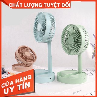 [FreeShip] Quạt mini để bàn tích điện để bàn gấp gọn 3 cấp độ thời gian sử dụng tới 6 tiếng bảo hành 3 tháng