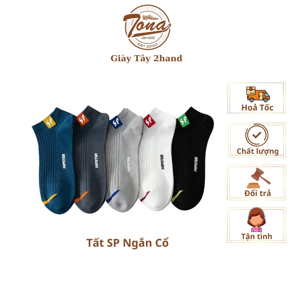 [Tonashoe] Tất Cổ Ngắn Unisex Cotton Họa Tiết SP