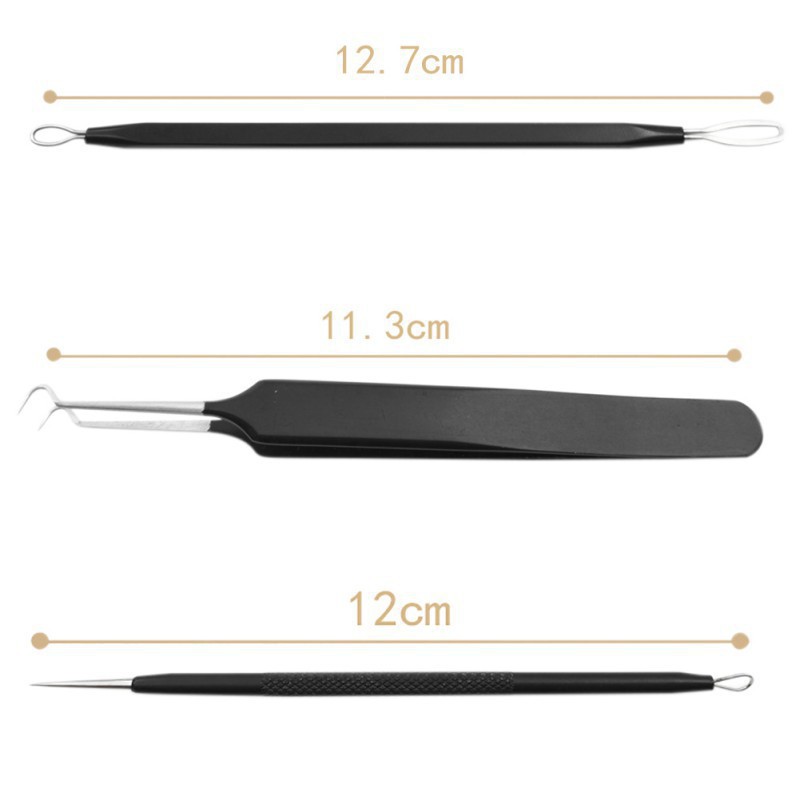 Set 6 dụng cụ nặn mụn đầu đen kèm túi đựng