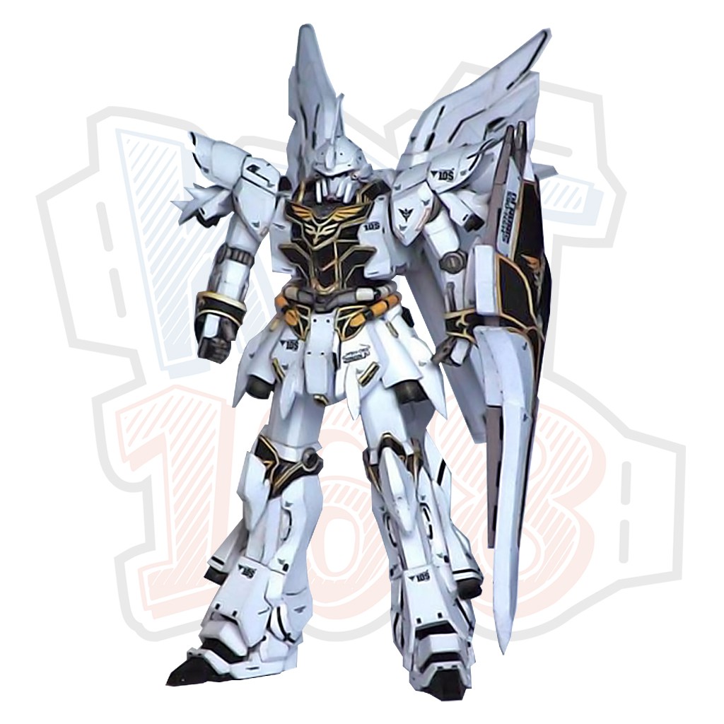 Mô hình giấy Gundam Robot MSN 06S Sinanju (White - màu trắng)