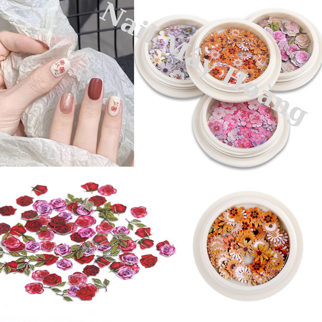 Phụ kiện Bướm &amp; Hoa hàn trang trí móng