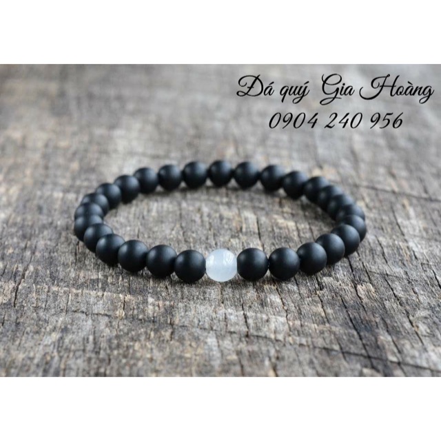 Vòng đá phong thuỷ Obsidian 8 ly