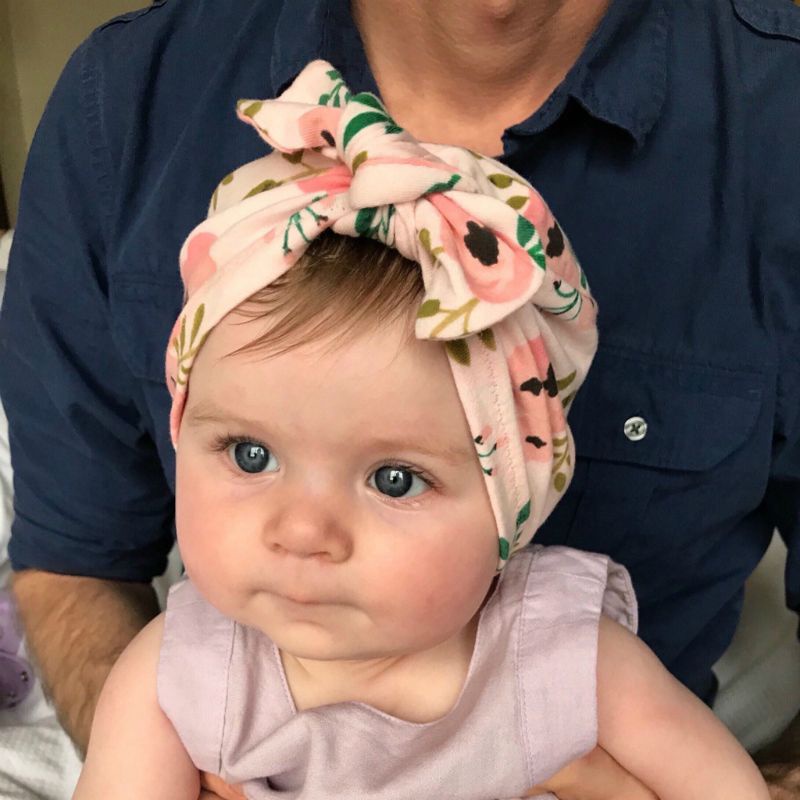 Mũ turban thắt nút mềm mại phong cách bohemian thời trang mùa hè dành cho bé gái
