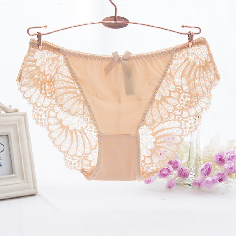 Quần Lót Lụa Aijolen Phối Ren Xuyên Thấu Quyến Rũ Dành Cho Nữ M-3XL