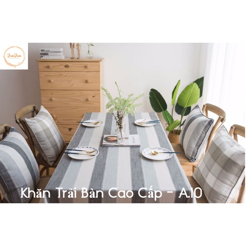 [XẢ] K17_Khăn trải bàn Cao Cấp có tua hình vuông/chữ nhật chất liệu cotton 100% Phong cách Bắc Âu