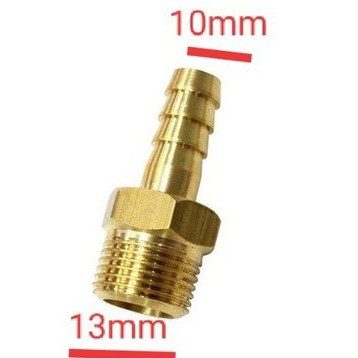 Ren ngoài 13 mm đuôi chuột nối ống mềm phi 6, 8,10, 12mm