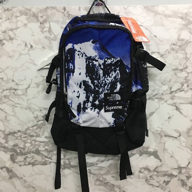 Balo: Supreme x TNF Backpack Mountain Print