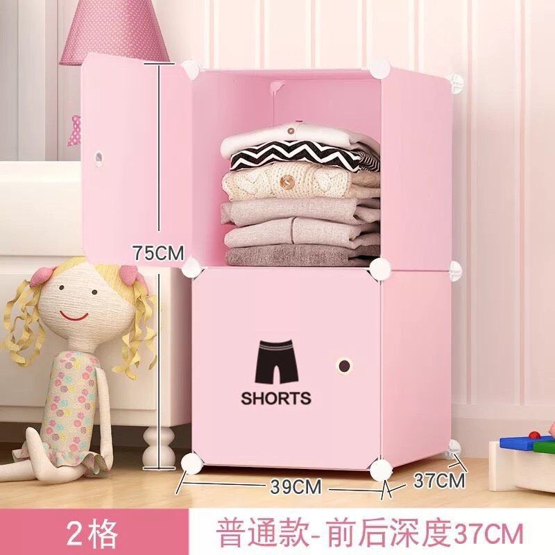 Tủ nhựa ghép 2 ngăn siêu dễ thương