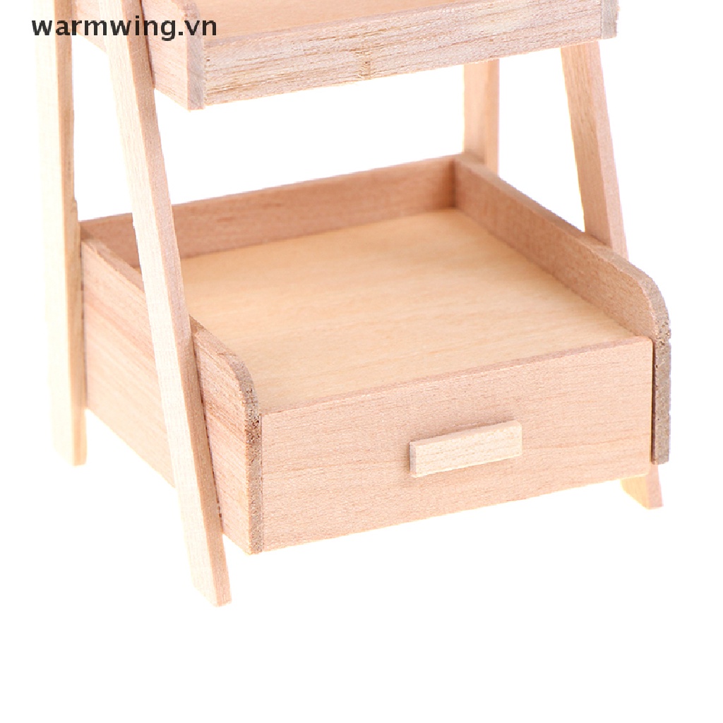 Kệ Gỗ Đứng Mini Để Chậu Hoa Trang Trí Nhà Búp Bê Tỉ Lệ 1: 12