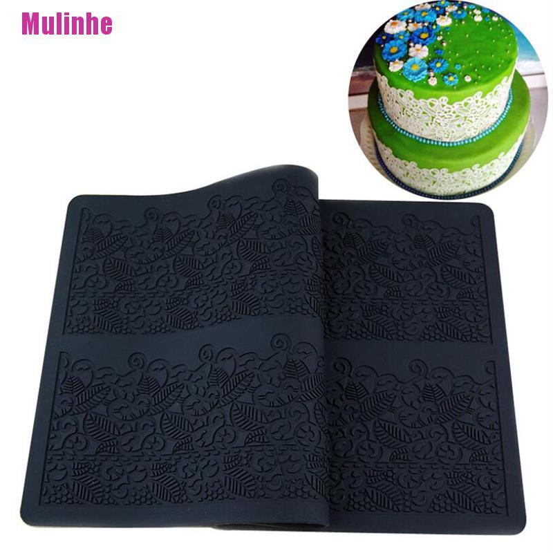 Khuôn Silicone Dập Nổi Họa Tiết Hoa Lá Làm Bánh