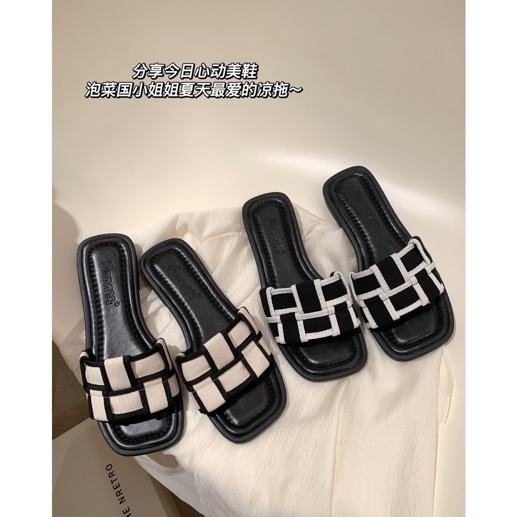 Dép Xỏ Ngón Đế Bằng Phong Cách Pháp Thời Trang Mùa Hè 2022 Mới Cho Nữ
