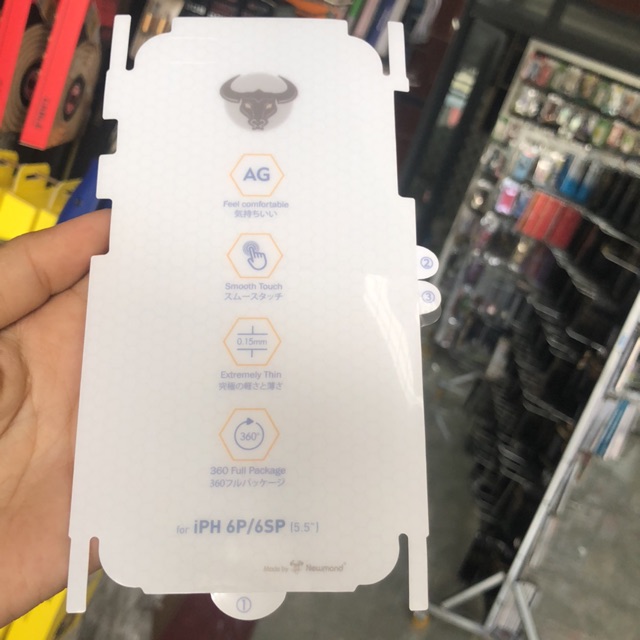 Iphone 6 Plus/ 6S Plus Miếng dán mặt sau PPF nhám chống vân tay