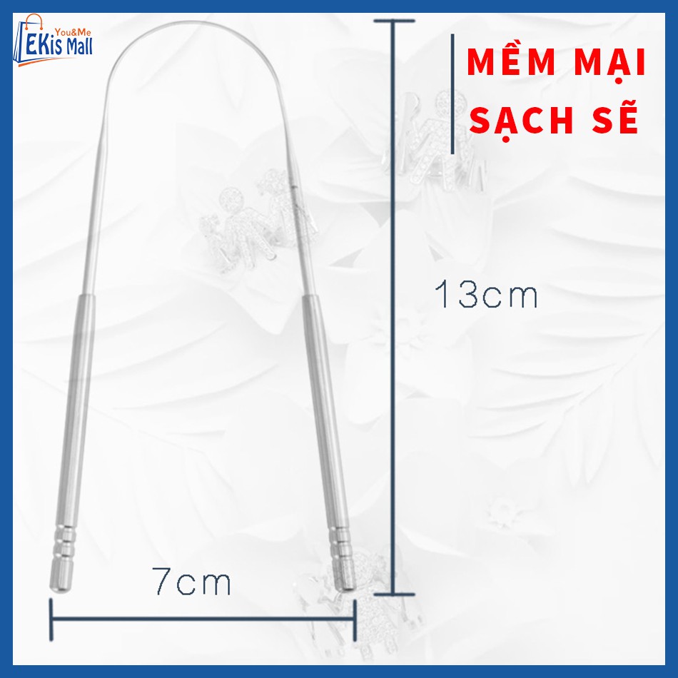 Cạo lưỡi Dụng cụ vệ sinh lưỡi bằng Thép cao cấp Cây cạo lưỡi làm sạch loại bỏ hôi miệng