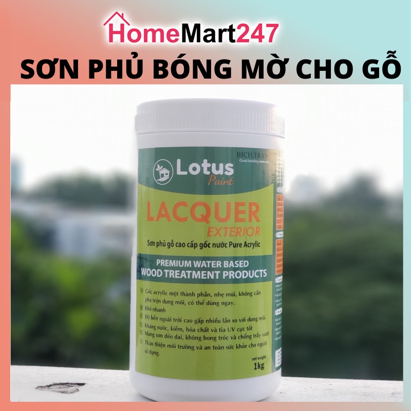 SƠN PHỦ BÓNG MỜ CHO GỖ - HỆ NƯỚC, KHÔNG DUNG MÔI, NHẸ MÙI