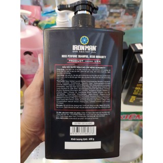 dầu gội đầu ironman 650g