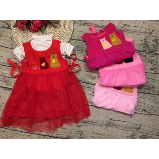 Váy công chúa dạ+áo len cổ lọ ở trong,set 2chi tiet bao đẹp