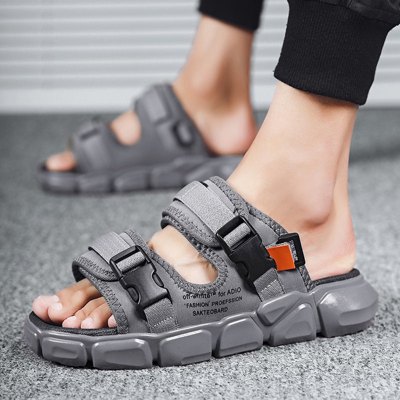 Dép sandal thể thao đi biển đế dày hấp thụ sốc chống trượt thời trang mùa hè dành cho nam