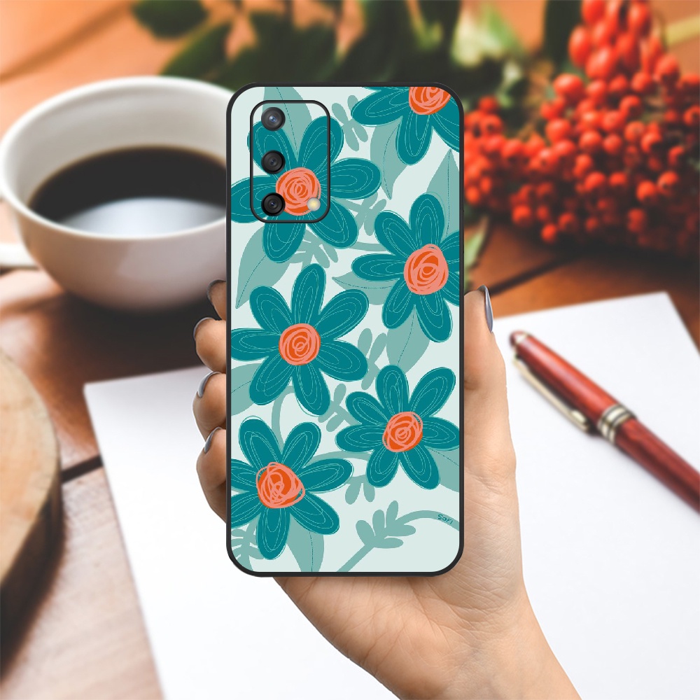 Ốp lưng Xiaomi Redmi 10/Redmi 9T/Poco X3/....dẻo cạnh vuông bảo vệ camera hình Hoa lá BST2