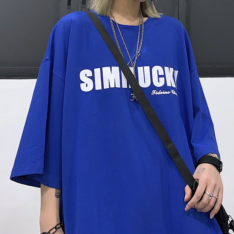Áo thun tay lỡ form rộng Similucky NEKOSG, áo phông form rộng Unisex ATL236