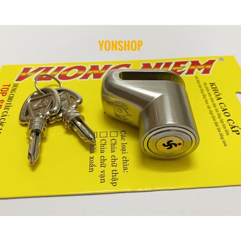 Khoá Đĩa Xe Máy Chìa Xoắn Cao Cấp Hiệu VUONG NIEM