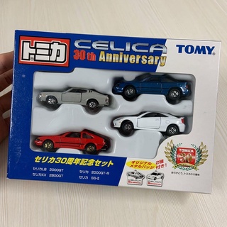 Bộ 4 xe Set Tomica Toyota Celica (2000) hộp xanh - kỷ niệm 30 năm ra đời Takara Tomy - 1600GT - 2000GT - 2800GT