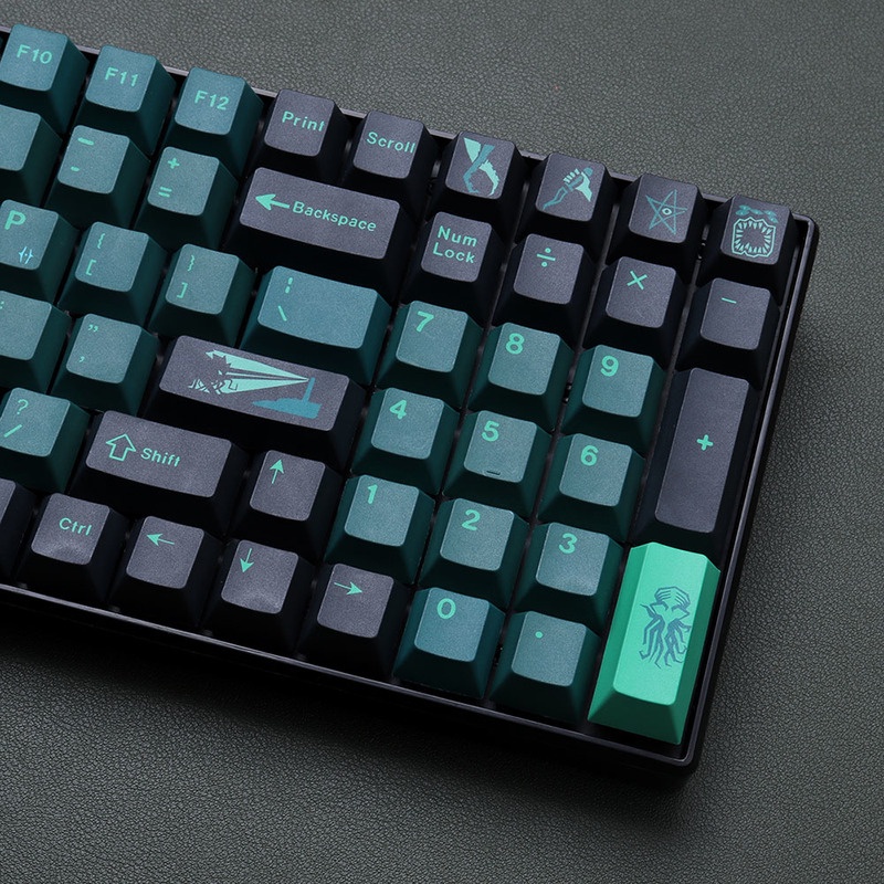 GMK Terror Below Keycaps Cherry Profile PBT Bàn phím cơ học thăng hoa năm mặt Keycap 129 Phím