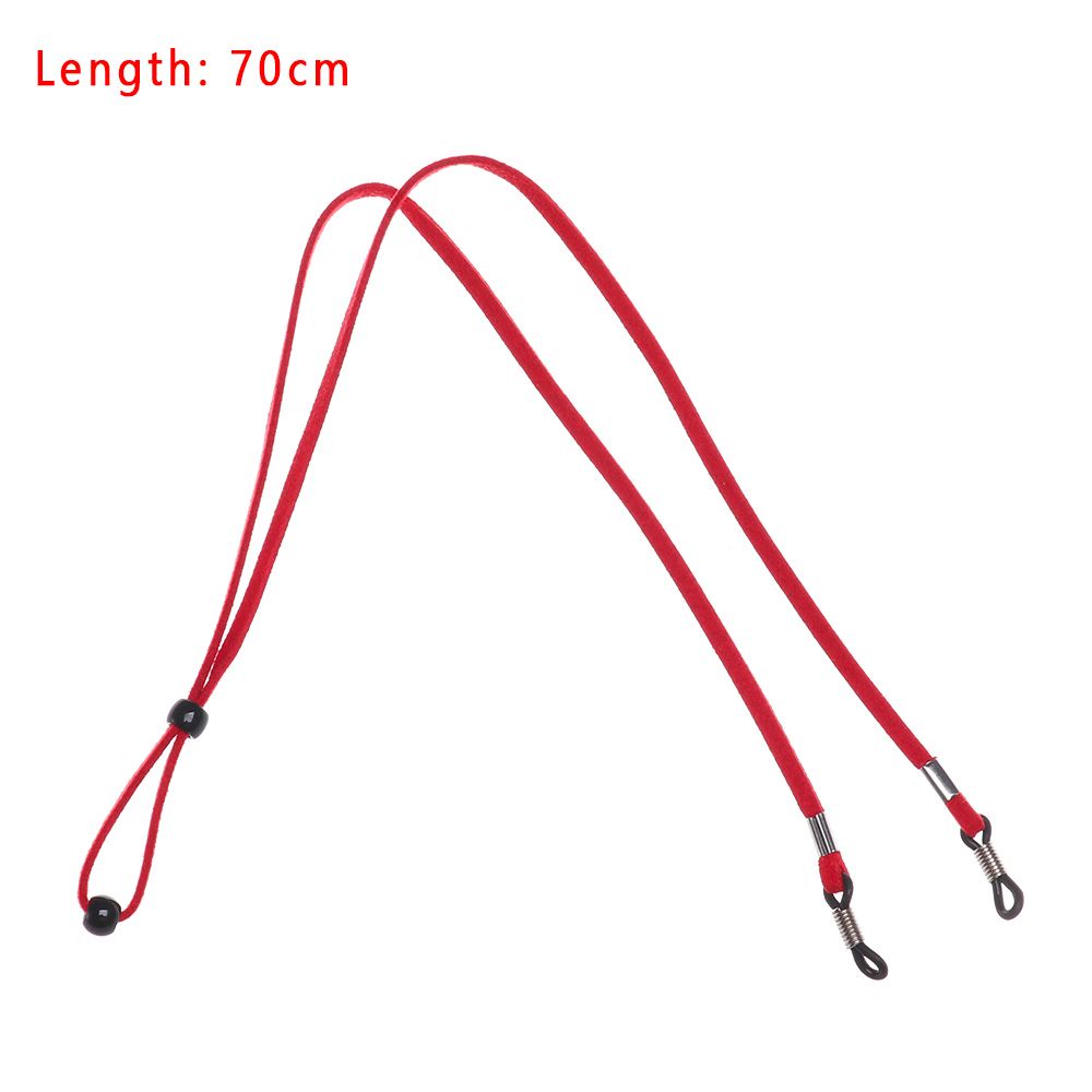 (Hàng Mới Về) Dây Đeo Mắt Kính Thể Thao Bằng Da Lộn Màu Trơn Chống Trượt Điều Chỉnh Được Thời Trang