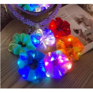 Dây buộc tóc SCRUNCHIES đèn led nhấp nháy phát sáng siêu hot siêu thời trang