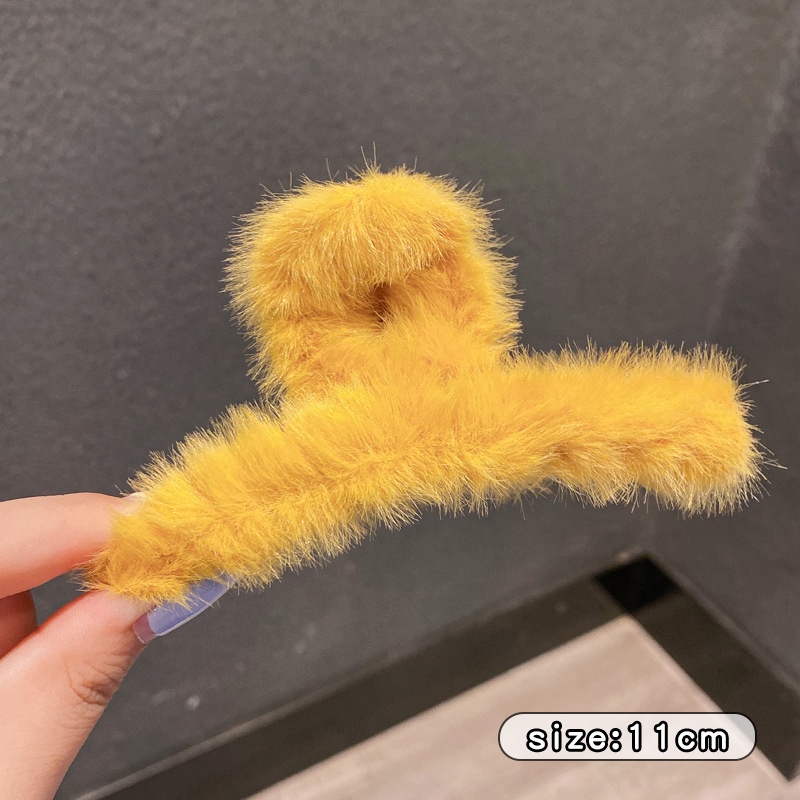 Kẹp tóc lông nhung kiểu Hàn Quốc dễ thương thời trang thu đông cho nữ