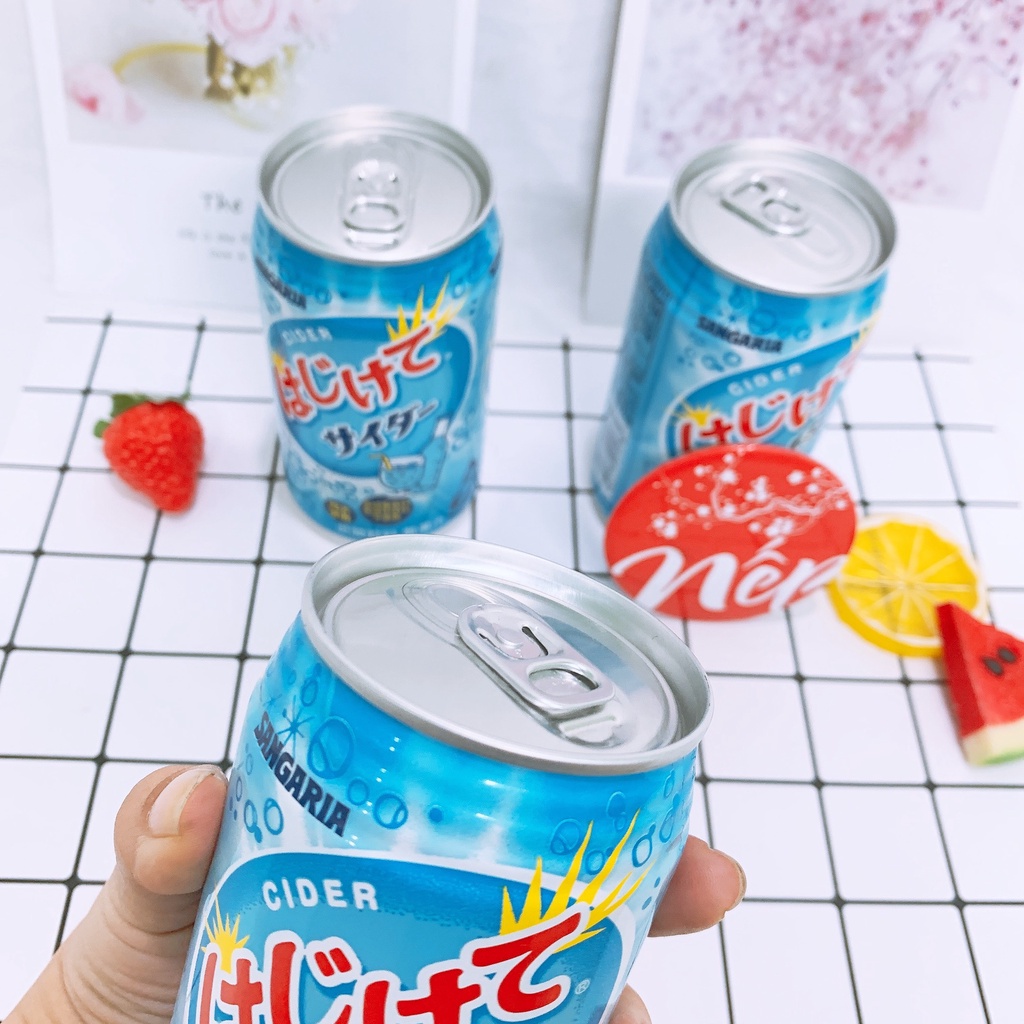 (Date: T10.2022) Nước uống Soda Sangaria trái cây - Nhật Bản