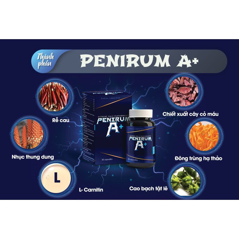 PENIRUM A+ Viên Uống Hỗ Trợ Tăng Cường Sinh Lý Nam HỘP 30 VIÊN [CHÍNH HÃNG] | BigBuy360 - bigbuy360.vn