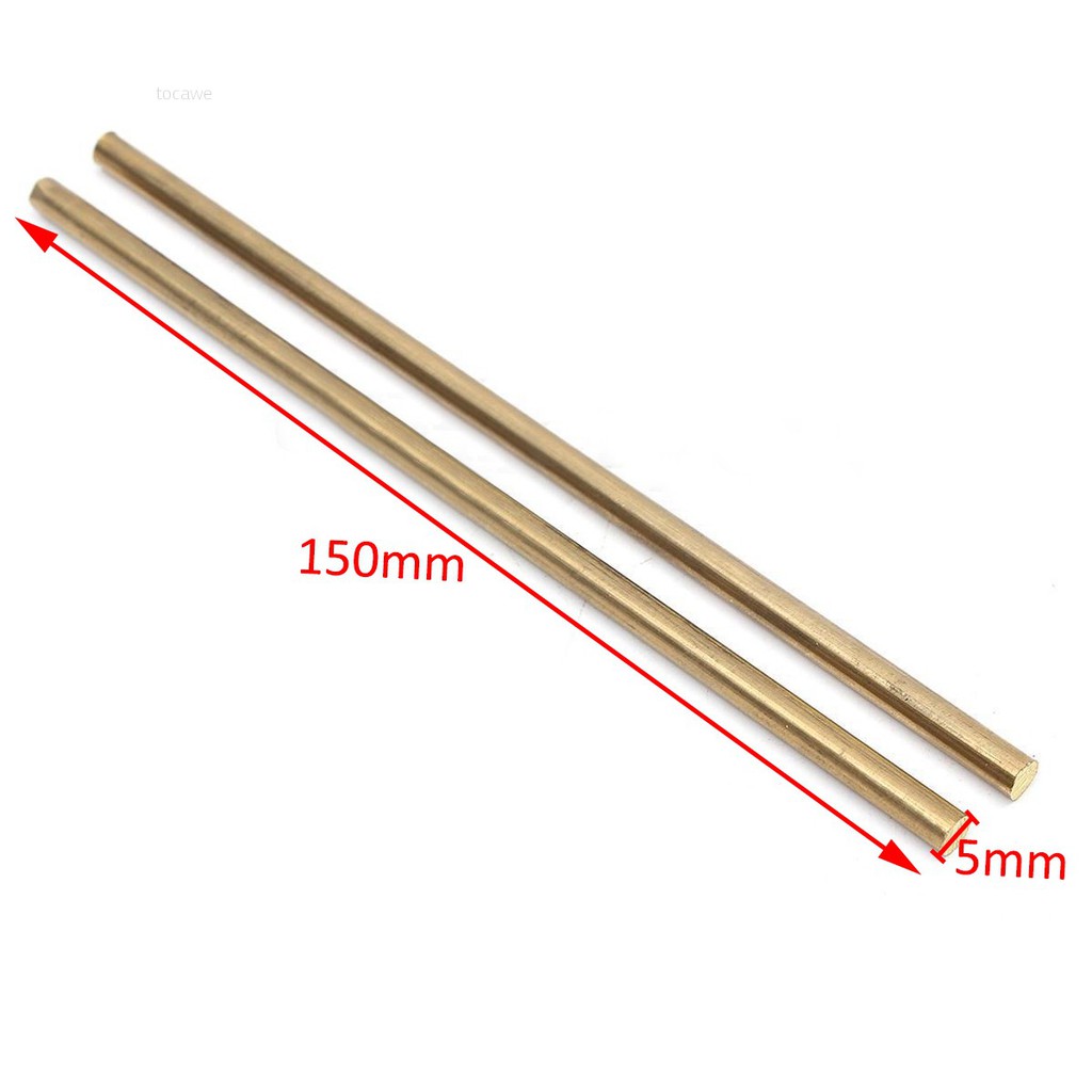 Set 2 thanh đồng tròn 5mm*150mm 1/4" đa năng