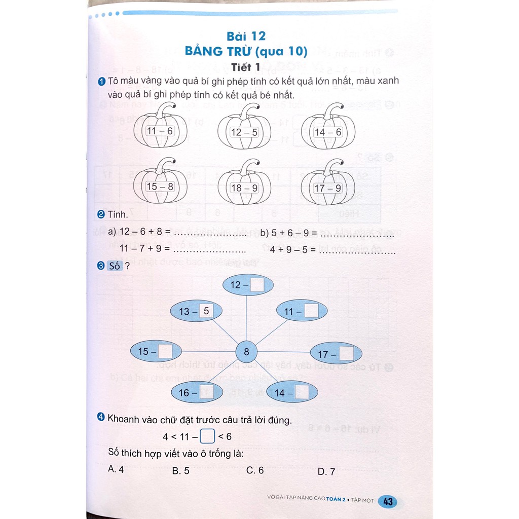 Sách - Vở bài tập nâng cao Toán 2 tập một