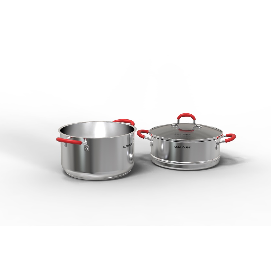 Bộ nồi xửng inox 5 đáy Sunhose SHG507-24, Chất liệu Inox, Size 24 cm, Sử dụng trên mọi loại bếp