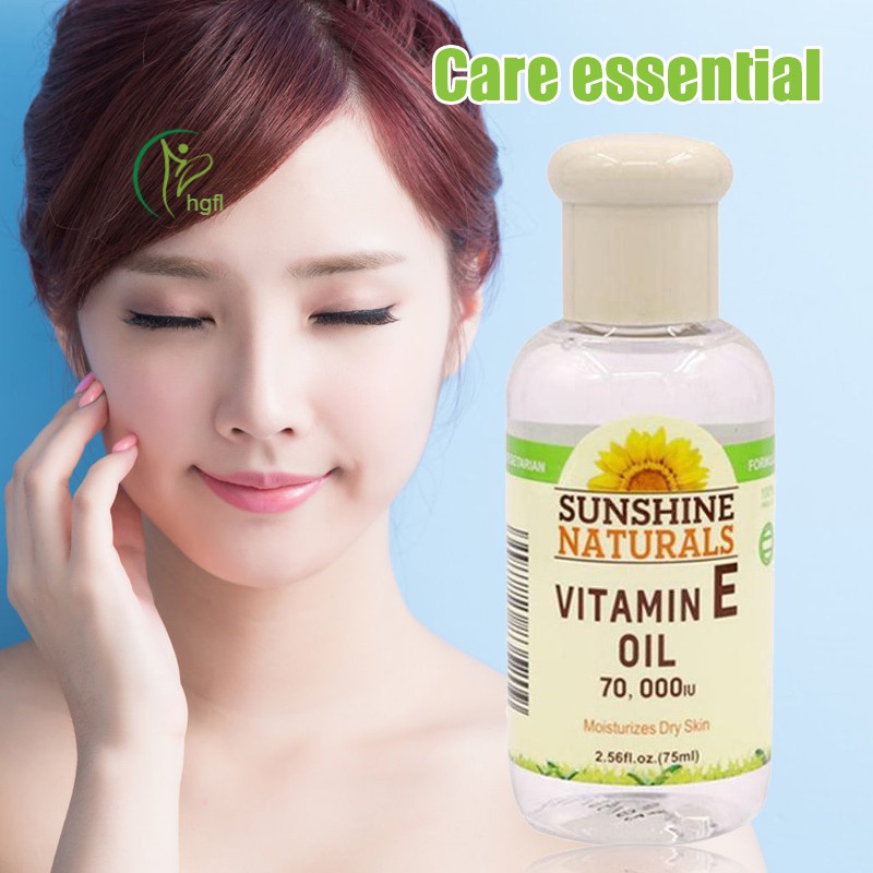 hgFl Natural Vitamin E Morning & Evening Essential Oil 75ML Skin Care Product for Anti Aging Improve Dullness