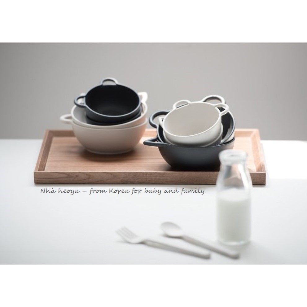 &lt;có sẵn&gt; BÁT HÌNH GẤU MÈO NINEWARE Animal Bowl MADE IN KOREA