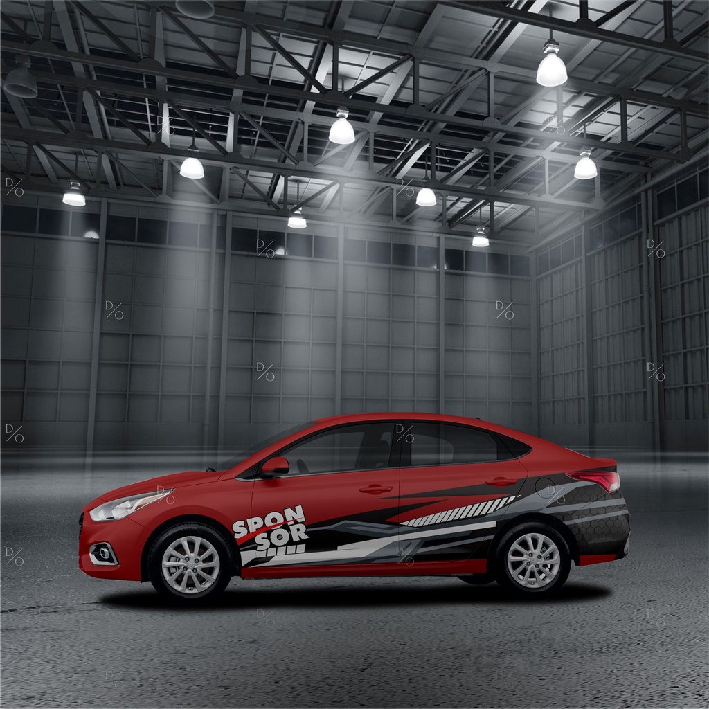 Tem sườn dán xe Hyundai Accent HA-020 - Thiết kế tem theo yêu cầu