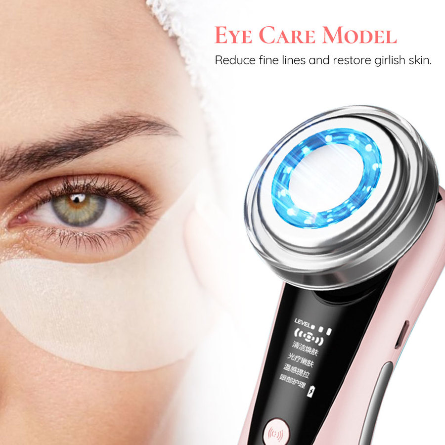 Máy Salorie Mát Xa Nâng Cơ Mặt Sử Dụng Sóng Siêu Âm Có Đèn LED Photon Giúp Trẻ Hóa Và Săn Chắc Da