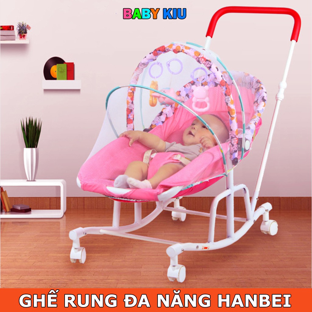 [TẶNG THÌA BÁO NÓNG] GHẾ RUNG ĐA NĂNG (NHẠC + MÀN + BÁNH XE)