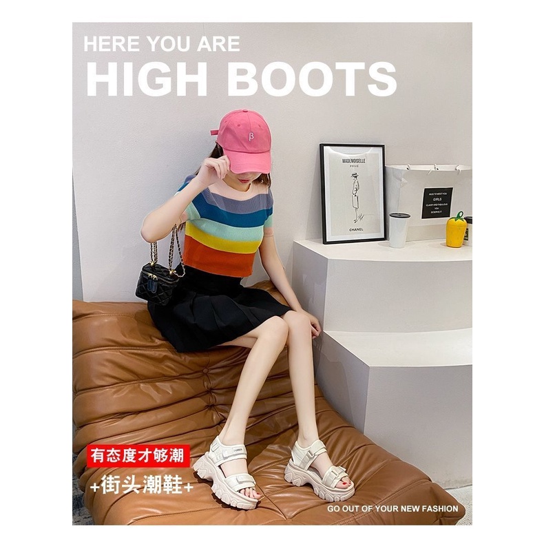 Giày Sandal Thể Thao Đế Mềm Dày Phong Cách Thời Trang Mùa Hè 2022 Chất Lượng Cao