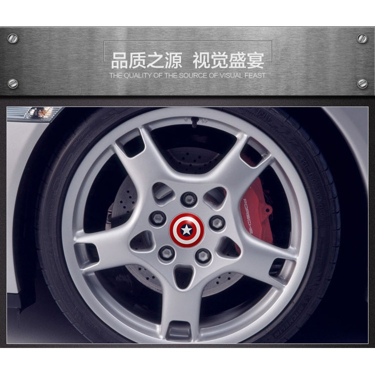 Ốp Dán Trang Trí Bánh Xe Hơi 4 X 56mm Kiểu Mỹ Độc Đáo