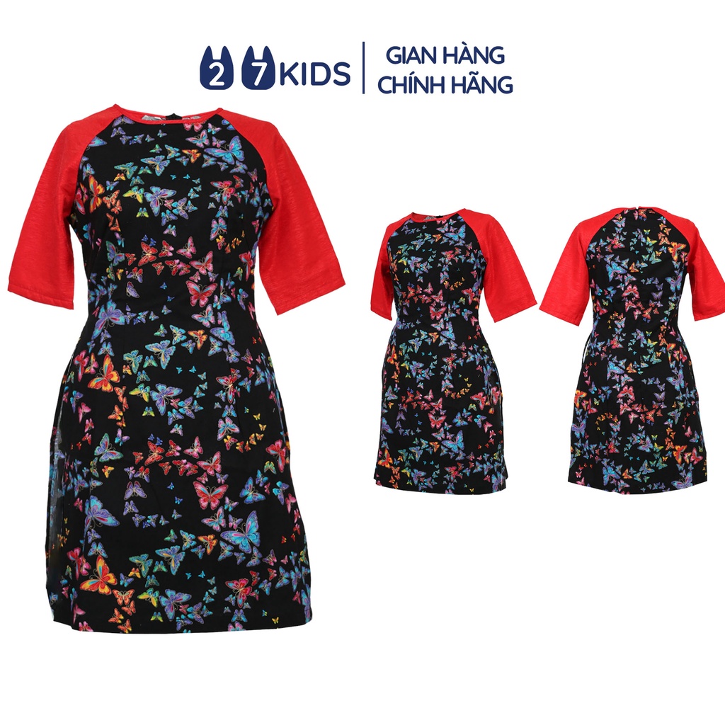 Áo dài cho mẹ bé 27Kids áo dài cách tân nữ may từ vải thô kiện hàn quốc cho mẹ từ 40-52Kg GLDR3