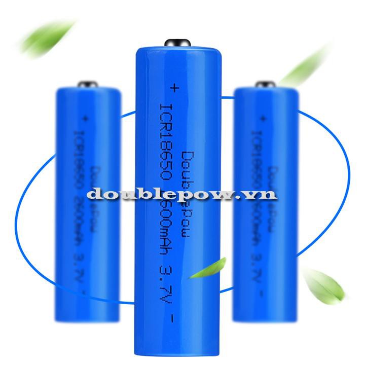 Cell pin sạc 18650 3.7V Doublepow dung lượng thực 2600mAh dùng cho sạc dự phòng, đóng pin các loại máy